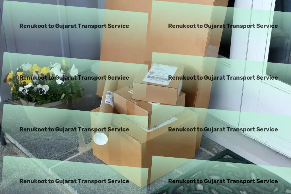 Renukoot to Gujarat Transport Cargo delivery networks