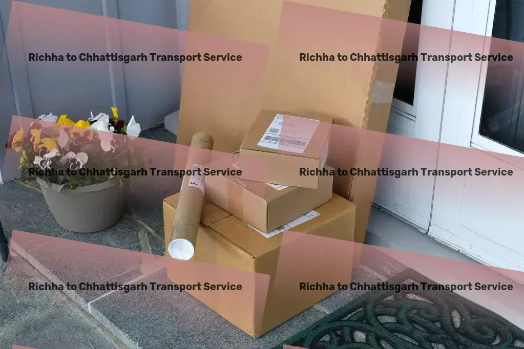 Richha to Chhattisgarh Transport Mastering the art of logistics for India's vast landscape! - Express freight operations