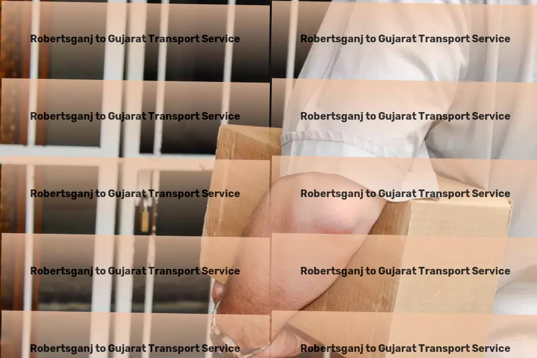 Robertsganj to Gujarat Transport Freight forwarding