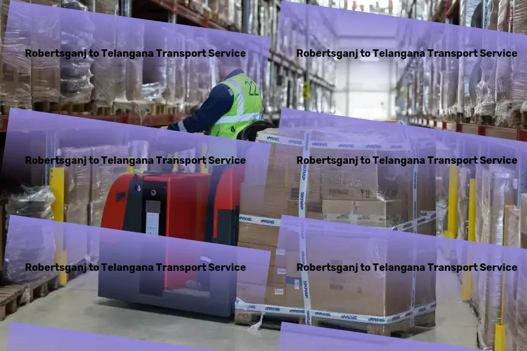 Robertsganj to Telangana Transport Package shipping services