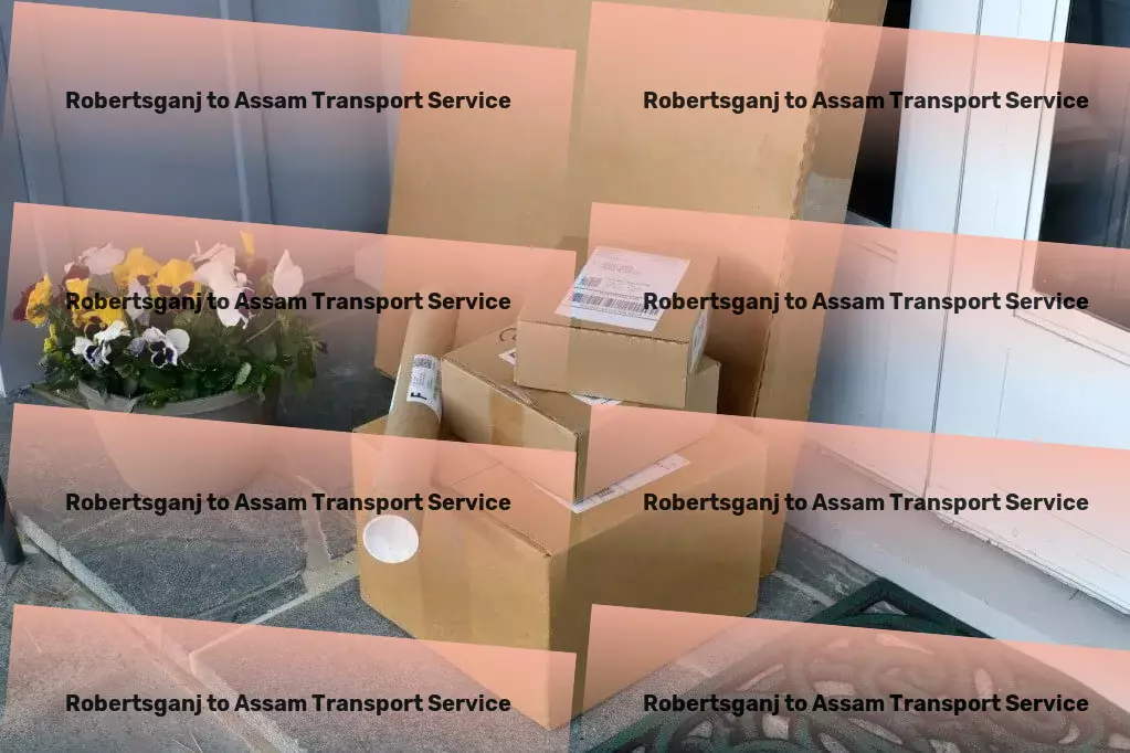 Robertsganj to Assam Transport Nationwide package dispatch