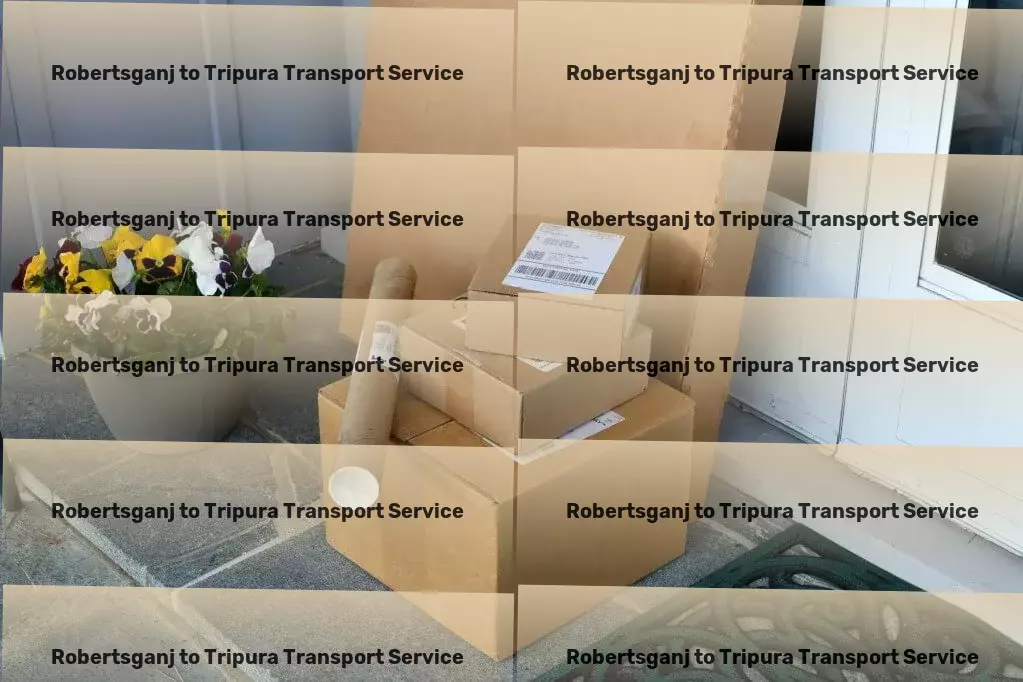 Robertsganj to Tripura Transport Elevate your fashion statement to celebrity level! - High-speed logistics solutions