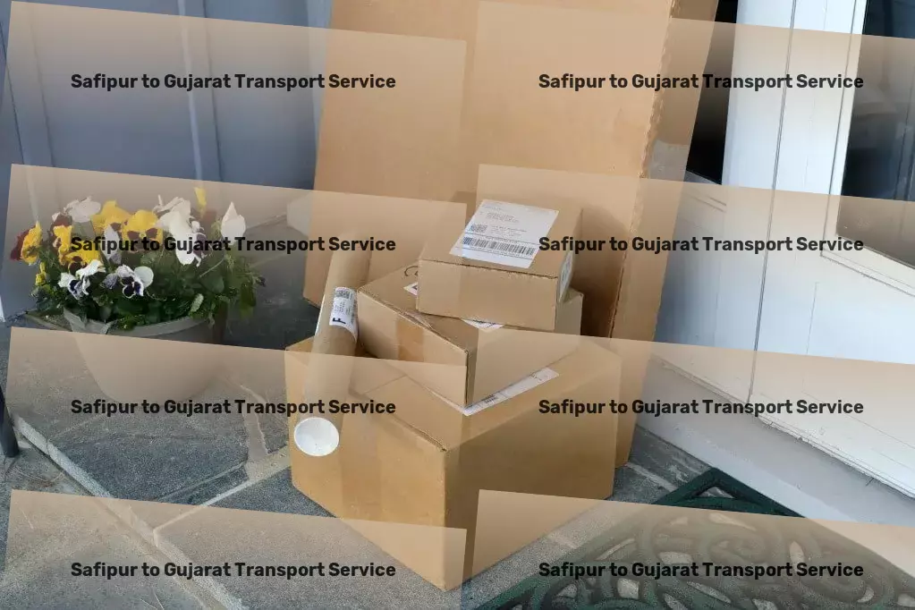 Safipur to Gujarat Transport Multi-city goods transport