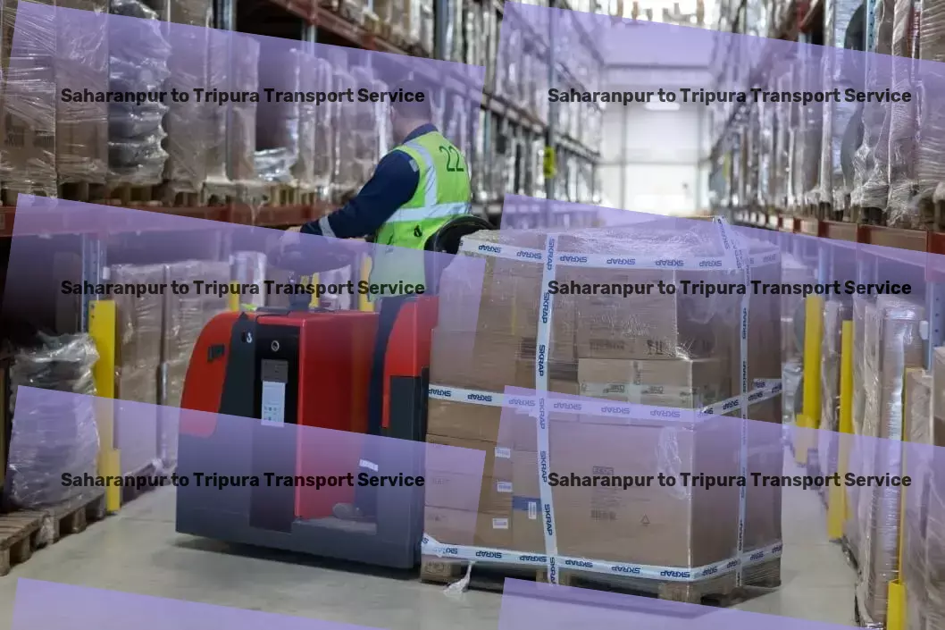 Saharanpur to Tripura Transport Large-scale freight forwarding